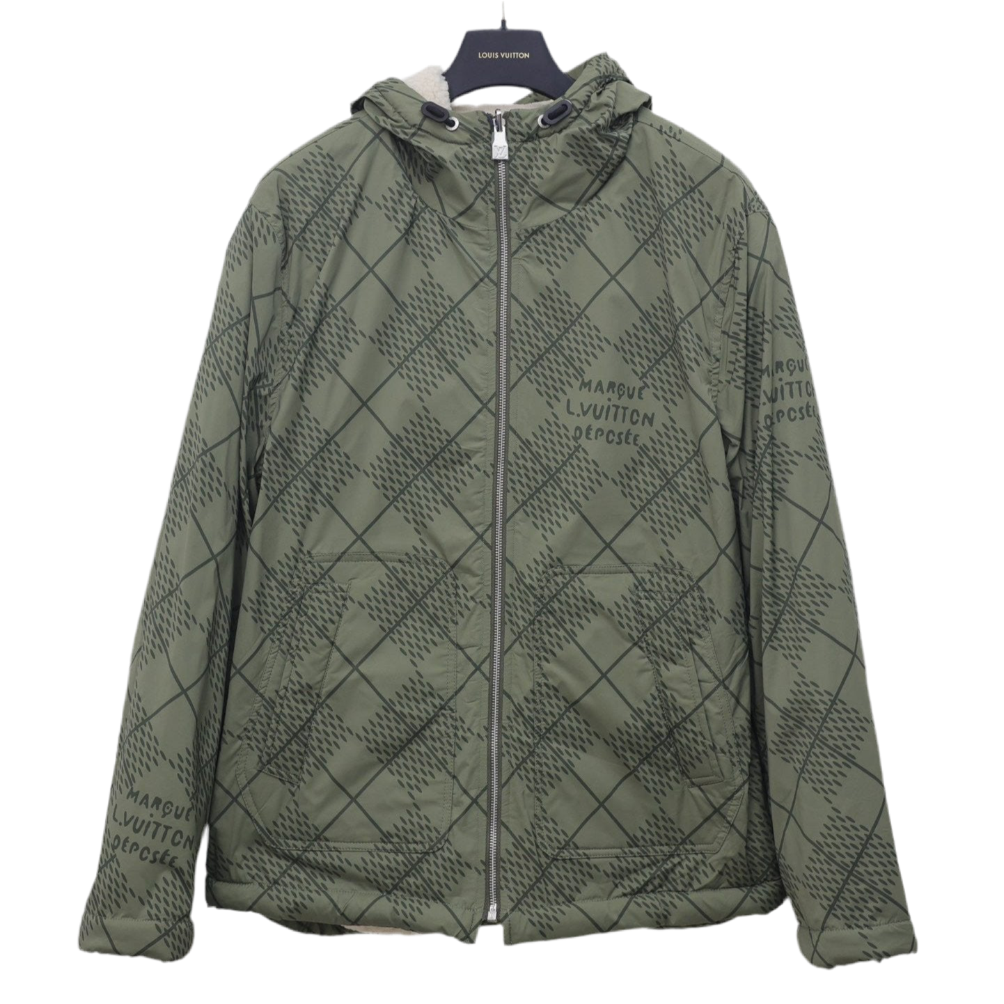 Reversible zipper hoodie