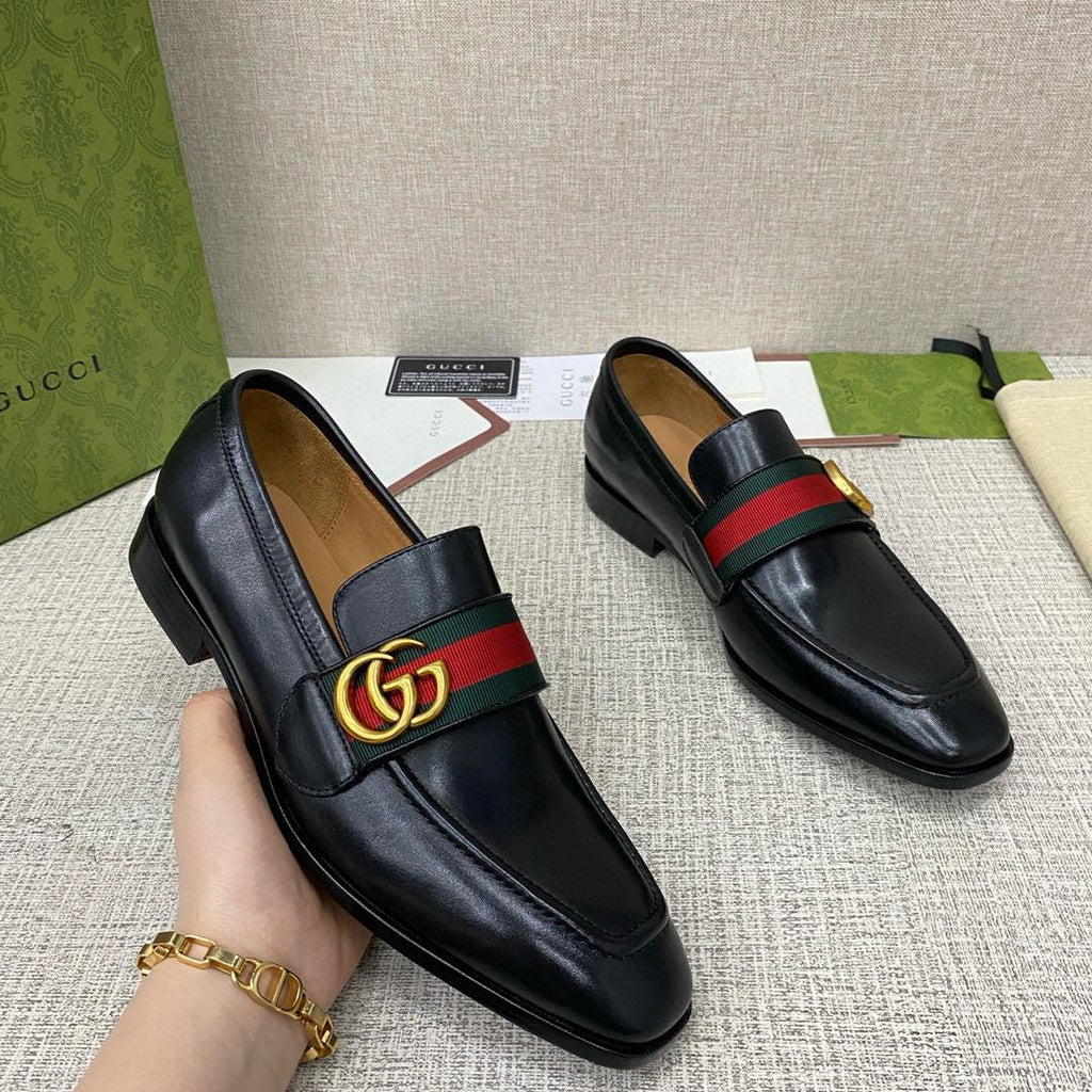 Leather loafers