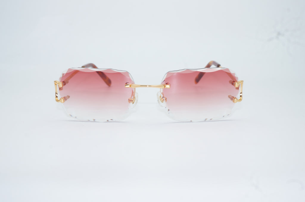 Diamond cut lens sunglasses