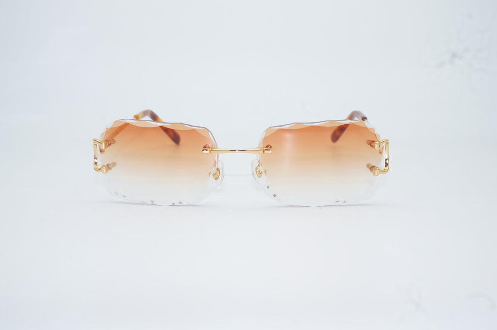 Diamond cut lens sunglasses