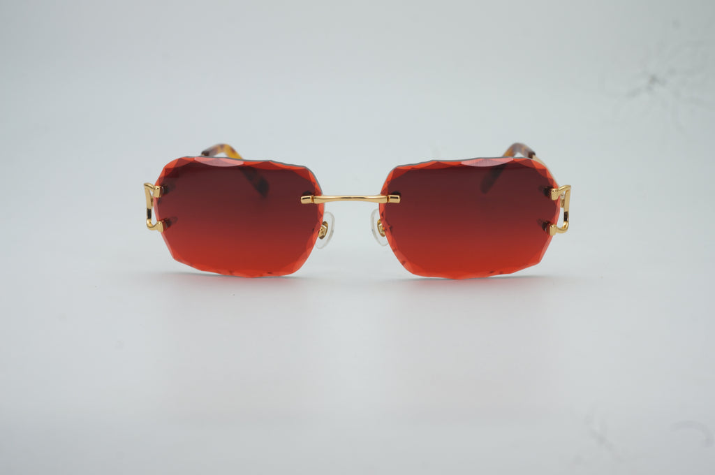 Diamond cut lens sunglasses