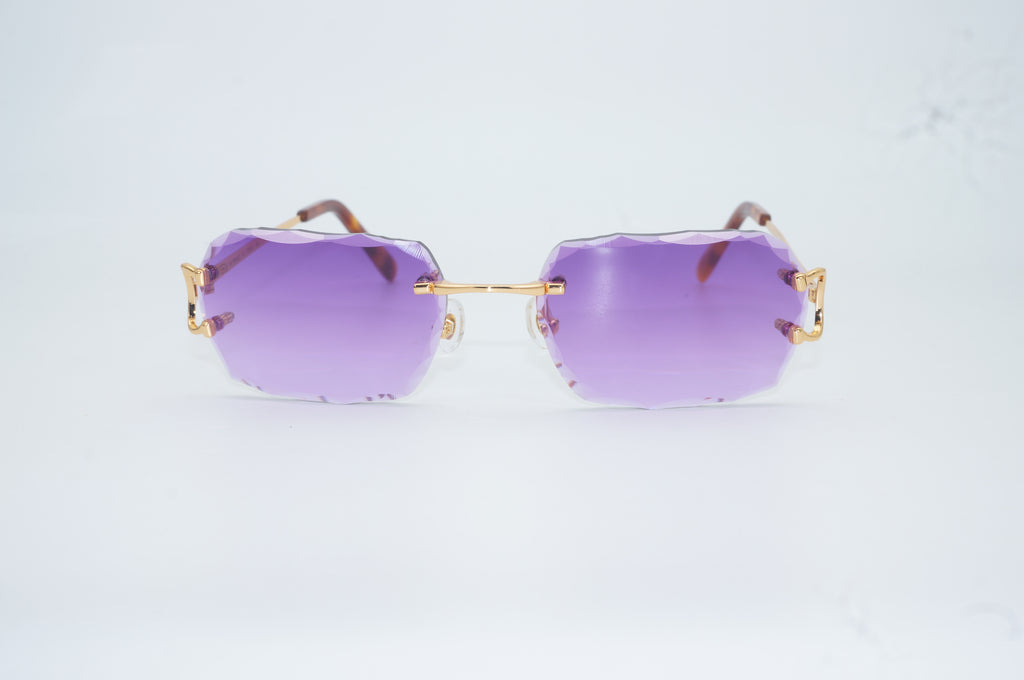 Diamond cut lens sunglasses